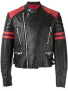 À La Garçonne - Hand-painted Biker Jacket - Unisex - Leather - M, Black, Leather