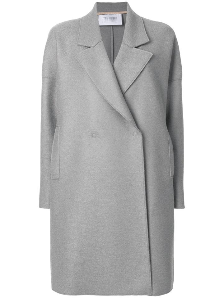 Harris Wharf London Straight Dropped Shoulder Coat - Grey