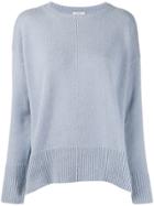 Peserico Side Slit Knitted Jumper - Blue