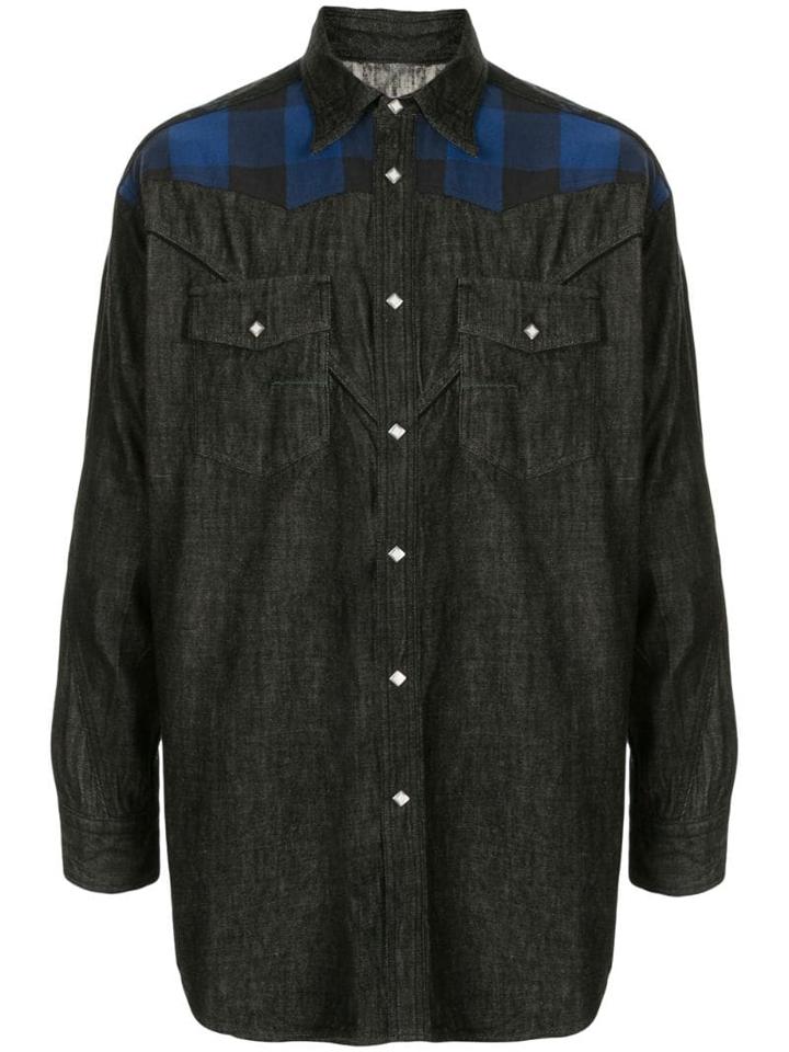 Facetasm Long Sleeved Denim Shirt - Black