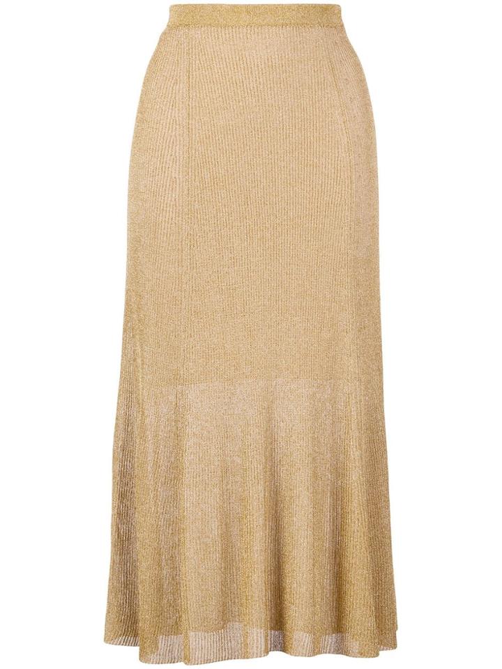 Alice+olivia Metallic Midi Skirt