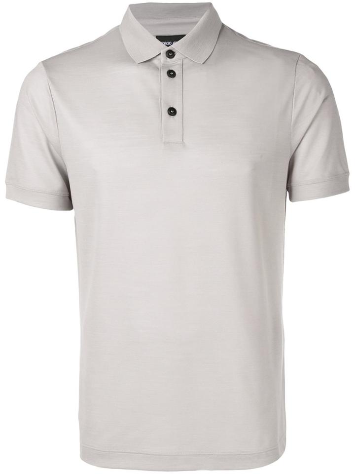 Giorgio Armani Short-sleeved Polo Shirt - Grey