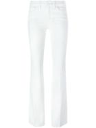 Tory Burch Flared Jeans, Women's, Size: 27, White, Cotton/spandex/elastane