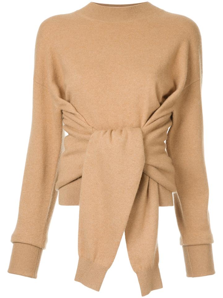 Alexander Wang Inverted Tie Waist Sweater - Brown