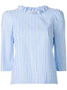 L'autre Chose Striped Blouse, Women's, Size: 38, Blue, Cotton