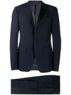 Givenchy Contrasting Panel Two Piece Suit - Blue
