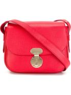 Giorgio Armani Flap Shoulder Bag, Women's, Red, Leather