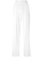 Chloé - Straight Leg Trousers - Women - Silk/acetate/viscose - 40, White, Silk/acetate/viscose