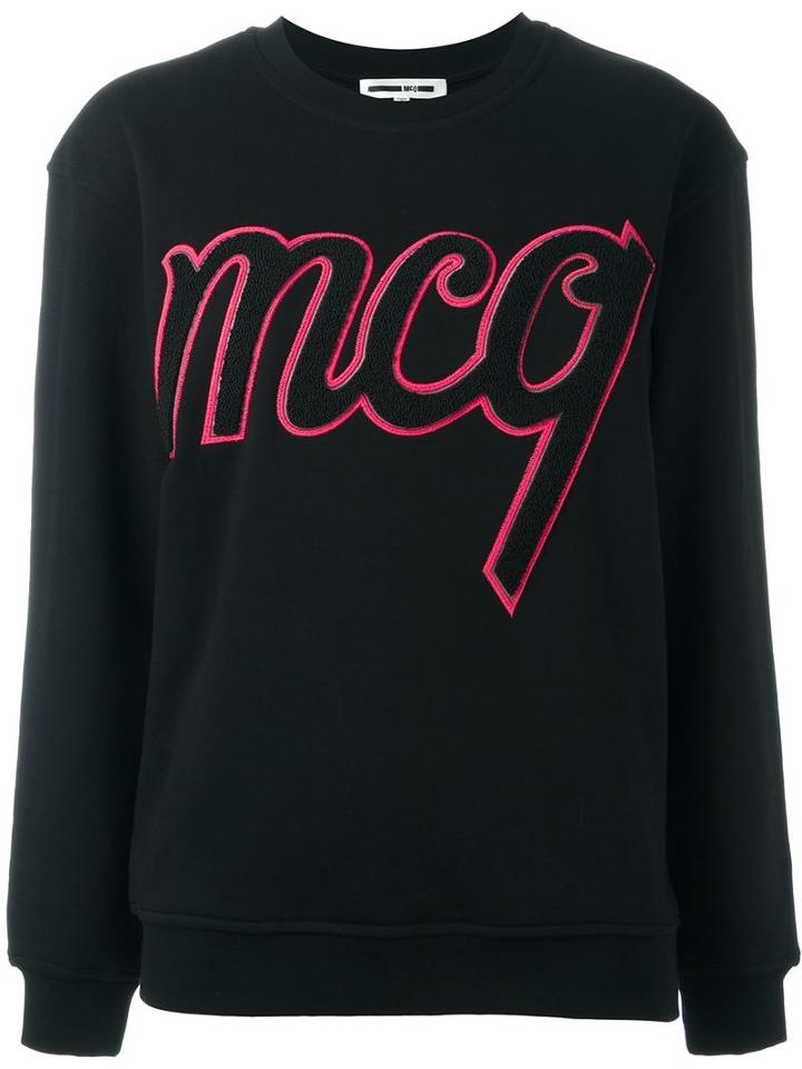 Mcq Alexander Mcqueen Logo Patch Sweatshirt, Women's, Size: Large, Black, Cotton