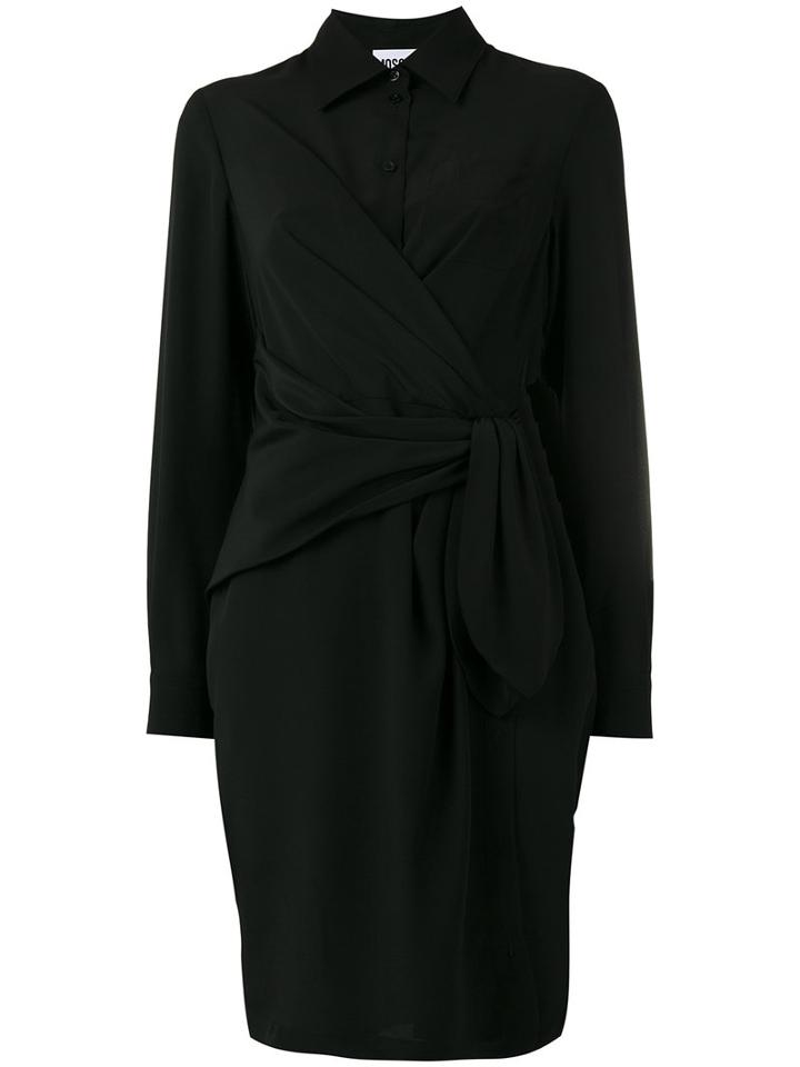 Moschino Shirt Dress, Women's, Size: 42, Black, Silk