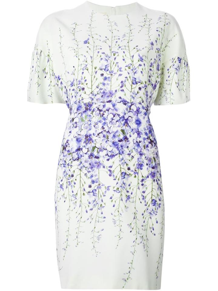 Giambattista Valli Wisteria Print Dress, Women's, Size: 48, Nude/neutrals, Viscose/spandex/elastane/silk/cotton