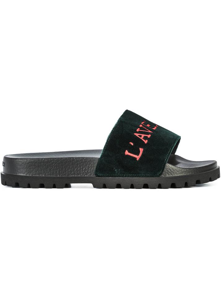 Gucci L'aveugle Par Amour Slides - Black