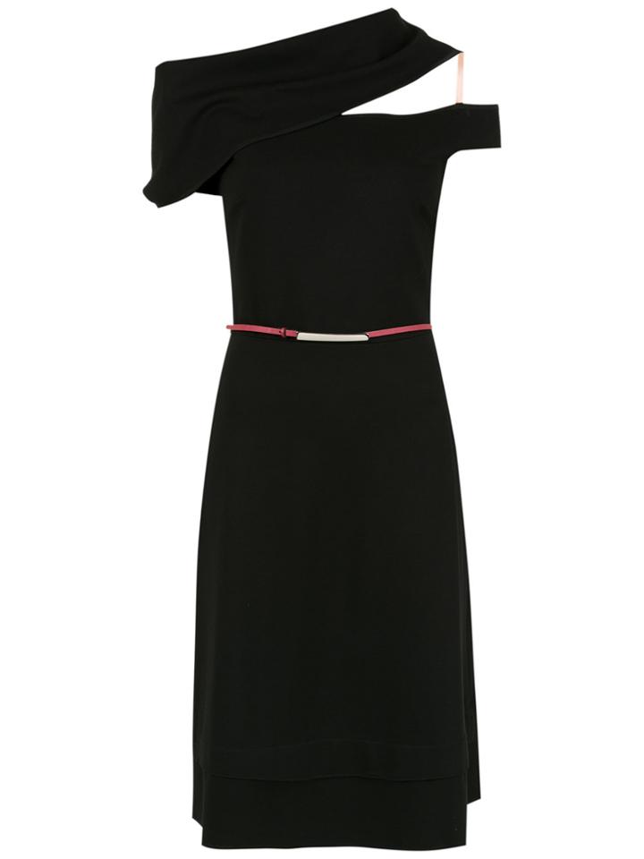 Gloria Coelho Off The Shoulder Midi Dress - Black