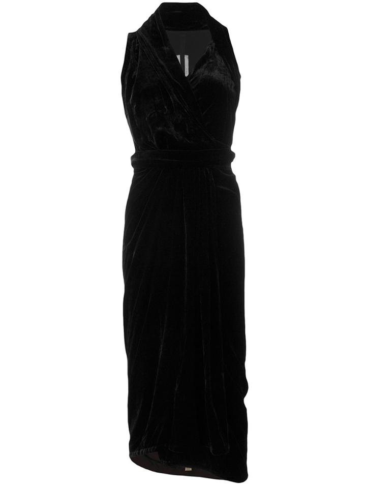 Rick Owens Sleeveless Draped Dress - Black