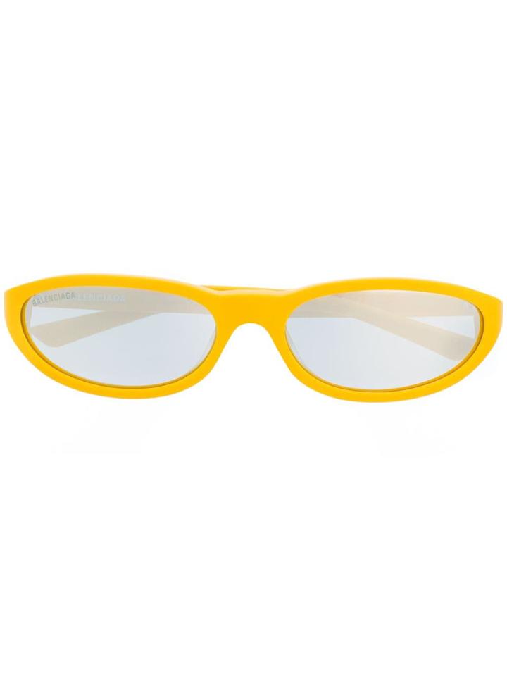 Balenciaga Eyewear Oval Frame Sunglasses - Yellow