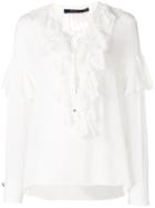 Polo Ralph Lauren Frill Trim Long-sleeve Blouse - White