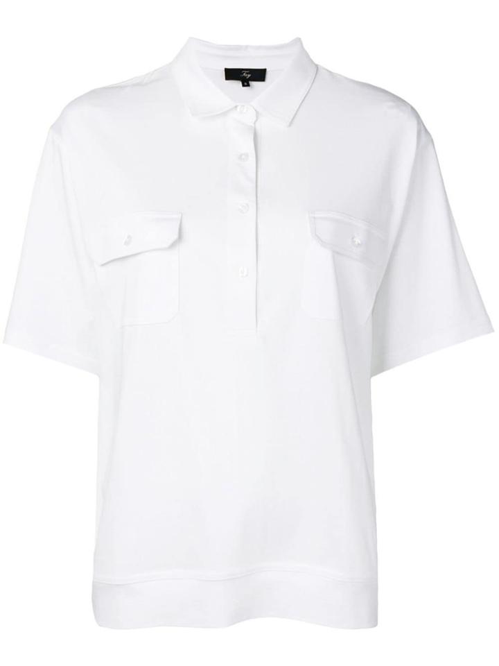 Fay Chest Pockets Polo Shirt - White