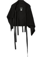 Ann Demeulemeester - Ribbon Detail Waistcoat - Men - Cotton/nylon/wool - M, Black, Cotton/nylon/wool