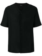 Lemaire V Neck Shirt, Men's, Size: Large, Black, Cotton
