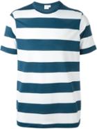 Sunspel Striped T-shirt, Men's, Size: L, Blue, Cotton