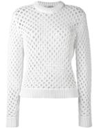 Carven - Lace Detail Top - Women - Cotton/nylon - L, White, Cotton/nylon