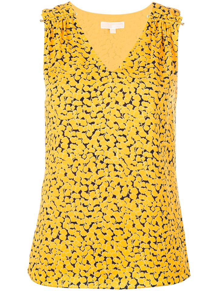 Michael Michael Kors Floral Print Top - White