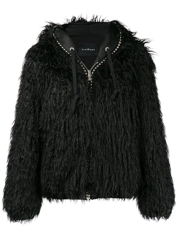 John Richmond Stud Detail Puffer Jacket - Black