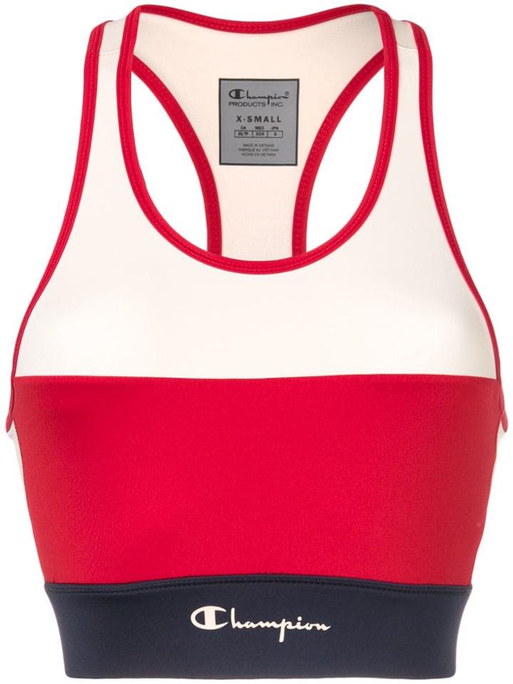 Champion Colour Block Sports Bra - Red