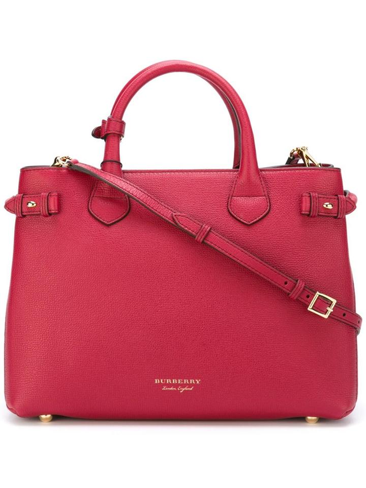 Burberry 'banner' Tote - Red
