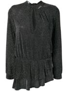 Gaelle Bonheur Glitter Effect Blouse - Black