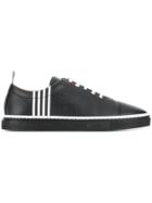 Thom Browne Contrast 4-bar Emboss Trainer - Black