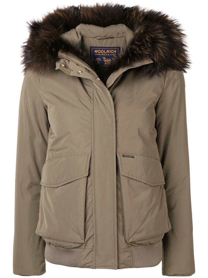 Woolrich Fur Trim Coat - Green