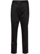 T By Alexander Wang Stretch Satin Trousers, Women's, Size: 8, Black, Nylon/polyester/spandex/elastane/acetate