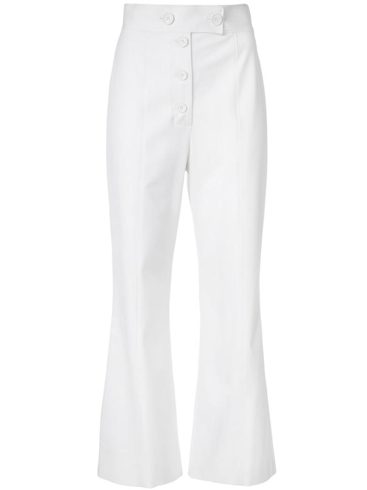 Proenza Schouler Cropped Flared Trousers - White