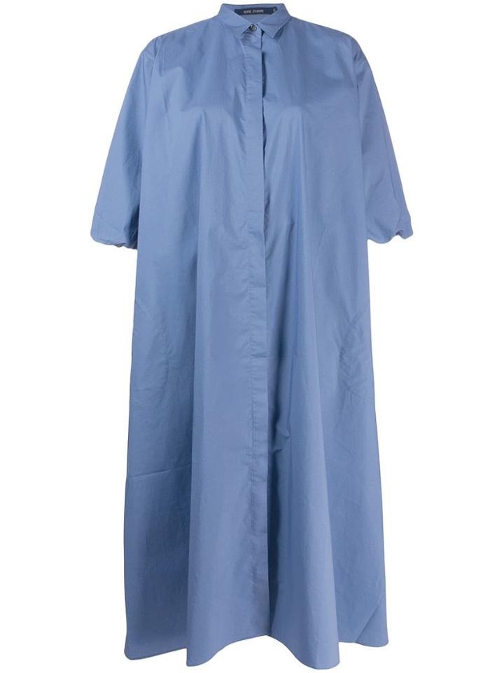 Sofie D'hoore Puff Sleeve Shirt Dress - Blue