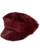 Prada Calf Hair Cap - Red