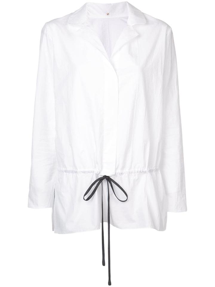 Peter Cohen Drawstring Waistband Shirt - White