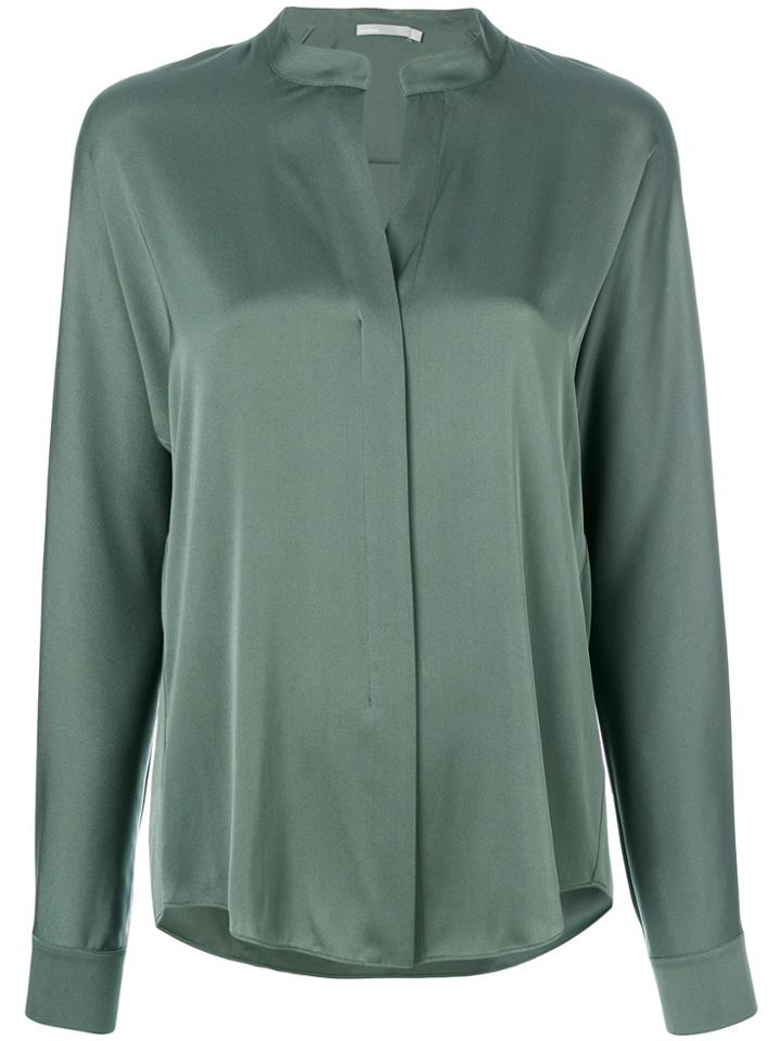 Vince Open Neck Blouse - Green