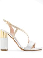 Albano Ridged Strappy Sandals - Silver