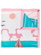 Cha Val Milano Santa Monica Printed Scarf - White