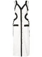 Self-portrait - Broderie Anglaise Cutout Dress - Women - Polyester - 4, White, Polyester
