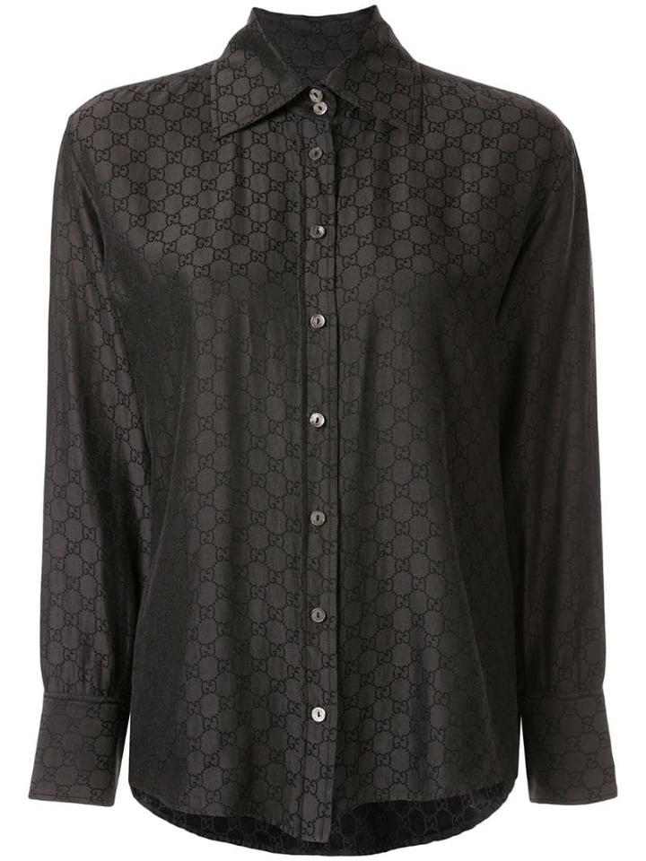 Gucci Pre-owned Gg Pattern Shirt - Grey