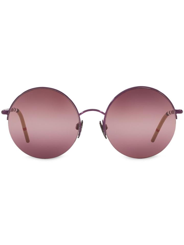 Burberry Eyewear Round Frame Sunglasses - Purple