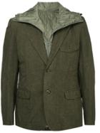 Yohji Yamamoto Padded Detailed Layered Blazer - Green