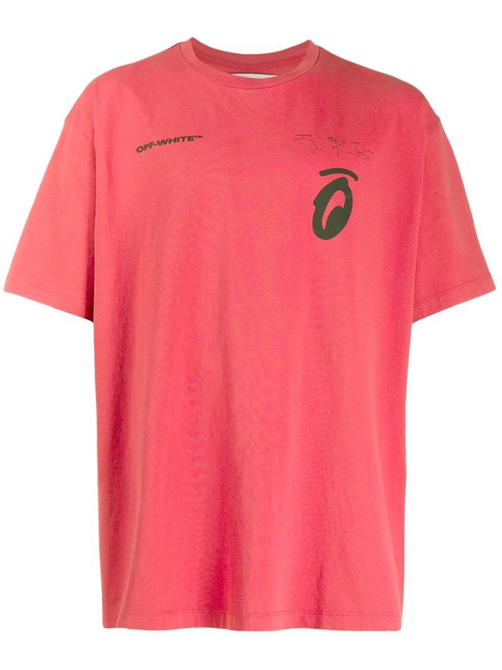 Off-white Splitted Arrows Print T-shirt - Red