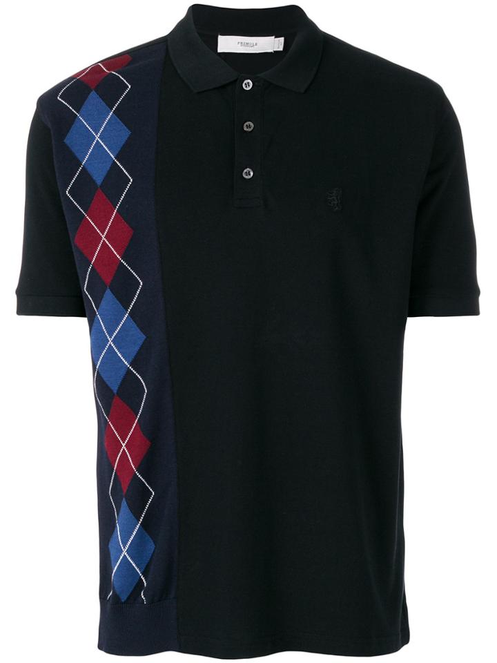 Pringle Of Scotland Argyle Polo Shirt - Black