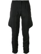 Giorgio Armani Vintage Baggy Detailing Cropped Trousers - Black