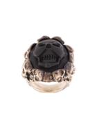 Amedeo Embossed Skull Ring, Women's, Size: 7 1/2, Black