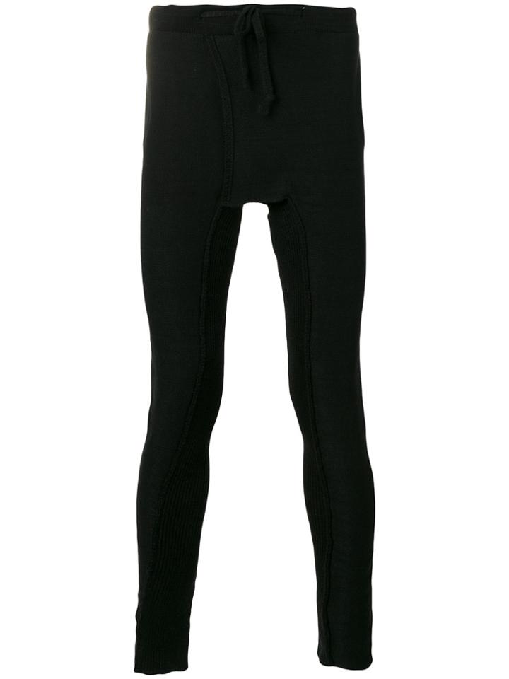 Cedric Jacquemyn Long Rib Decoup Leggings - Black