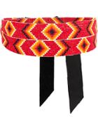 Jessie Western Beaded Choker Necklace - Red